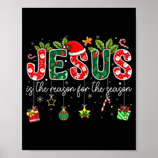 Affiche Jésus Est La Raison De La Saison De Noël Chris (Devant)