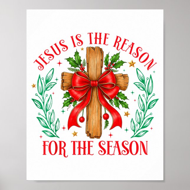 Affiche Jésus Est La Raison De La Saison De Noël Chris (Devant)