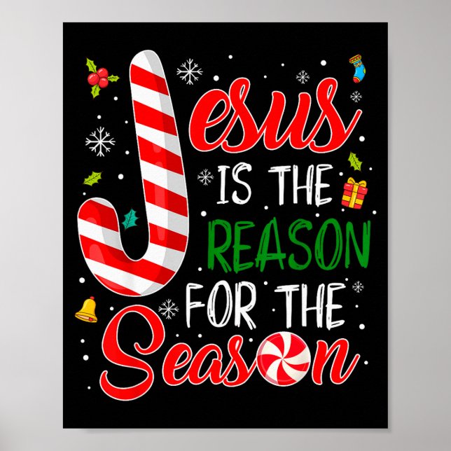 Affiche Jésus Est La Raison De La Saison De Noël Pyjama (Devant)