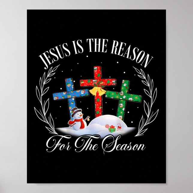 Affiche Jésus Est La Raison De La Saison Foi Chrétienne (Devant)
