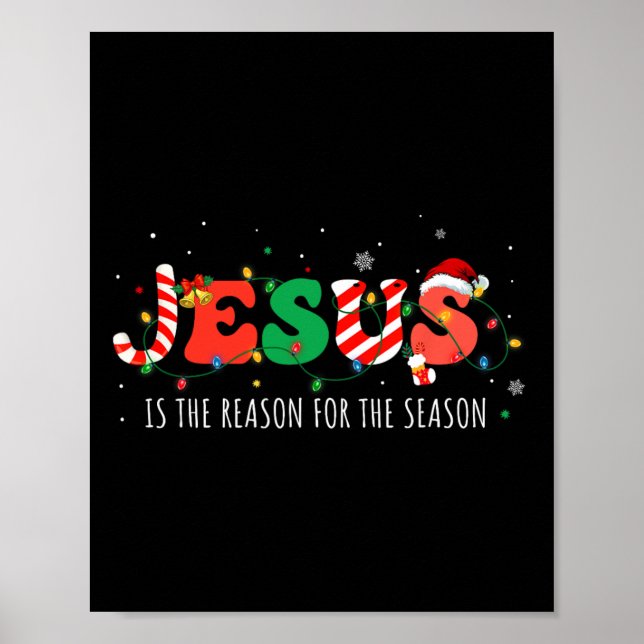 Affiche Jésus Est La Raison De La Saison Foi Chrétienne (Devant)