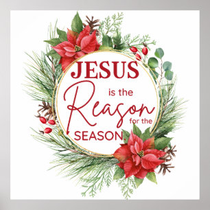 Affiche Jésus est la raison de la saison Noël