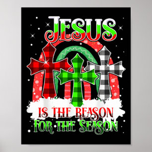Affiche Jésus Est La Raison De La Saison Noël Arc-en-ciel