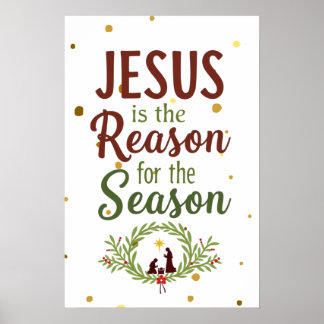 Affiche Jésus Est La Raison De La Saison Wall Art