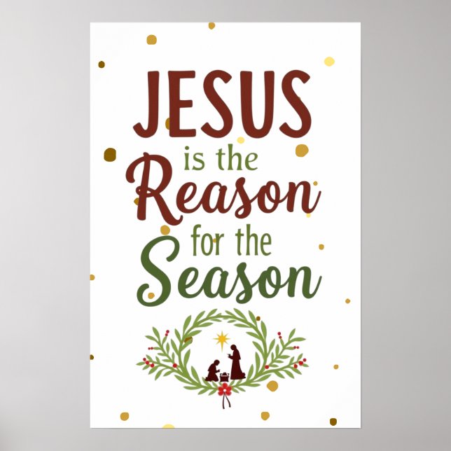 Affiche Jésus Est La Raison De La Saison Wall Art (Devant)