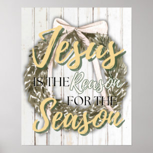 Affiche Jésus est la raison du mur de Noël Décor Art