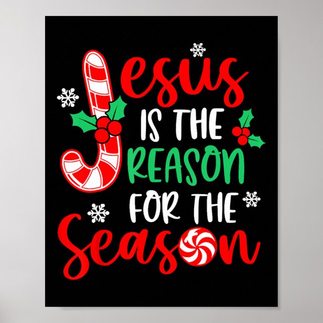 Affiche Jésus Est La Raison Pour La Saison Noël Noël Noël  (Devant)