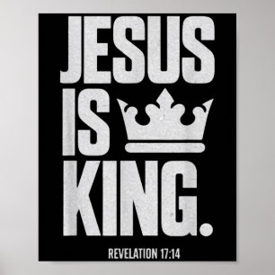 Affiche Jésus Est Le Roi Bible Écriture Religieuse Citatio