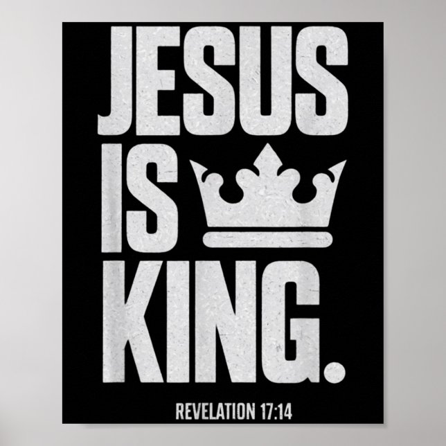 Affiche Jésus Est Le Roi Bible Écriture Religieuse Citatio (Devant)