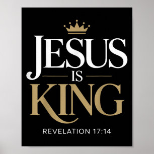 Affiche Jésus Est Le Roi Bible Verse Citation Chrétienne