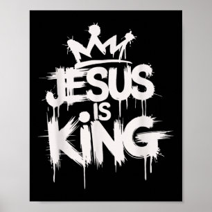 Affiche Jésus Est Le Roi Écriture Bible Chrétienne Citatio