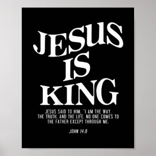 Affiche Jésus Est Le Roi Jean Bible Verse Chrétien Religie
