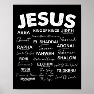 Affiche Jésus Est Le Roi Noms De Dieu Hébreux Jésus Chréti