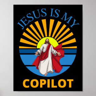 AFFICHE JÉSUS EST MON COPILOTE