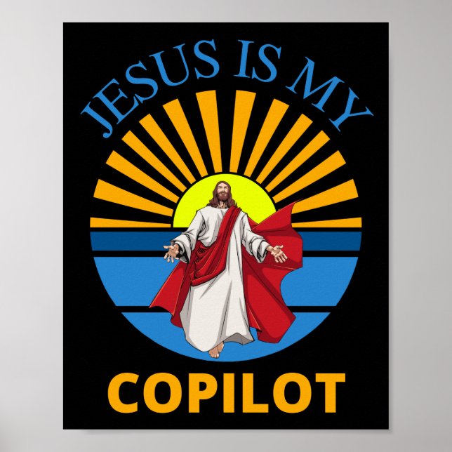 AFFICHE JÉSUS EST MON COPILOTE (Devant)
