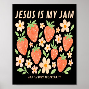 Affiche Jésus Est Mon Jam Tee Drôle Foi Chrétienne