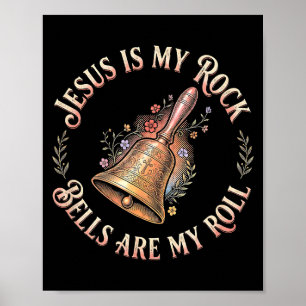 Affiche Jésus est mon rocher Belles sont mon roulement drô