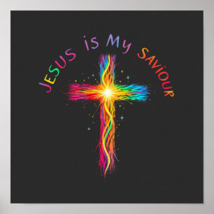 Affiche Jésus est mon Sauveur Un rappel fidèle de l'amour