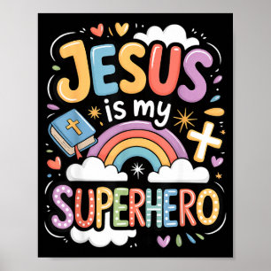 Affiche Jésus est mon super-héros