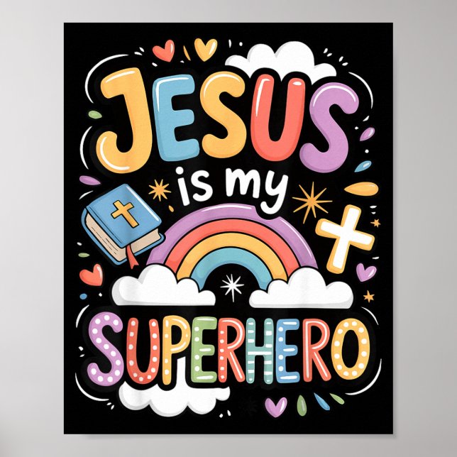 Affiche Jésus est mon super-héros  (Devant)