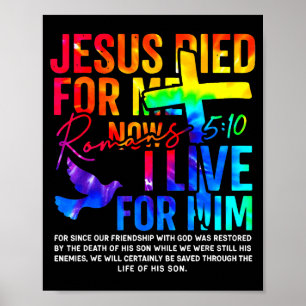 Affiche Jésus est mort pour moi maintenant je vis pour lui