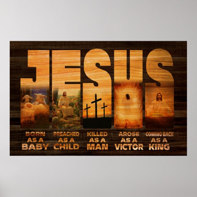 Affiche Jésus Est Né Comme Un Bébé Prêché Comme Un Enfant  (Devant)