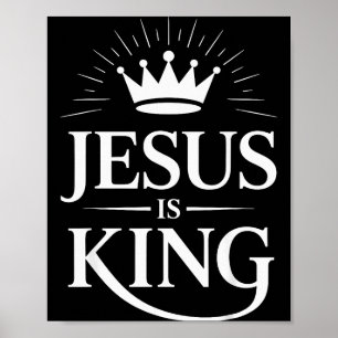 Affiche Jésus Est Roi Chrétien