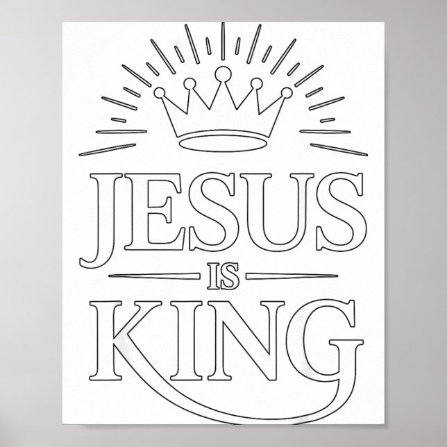 Affiche Jésus Est Roi Chrétien  (Devant)