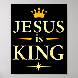 Affiche Jésus est Roi _ Conception de foi chrétienne 