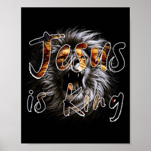 Affiche Jésus Est Roi, Le Lion De Juda Frappant Christia