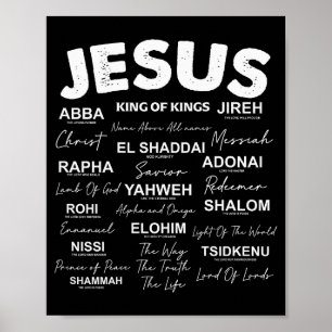 Affiche Jésus Est Roi Noms De Dieu Hébreu Jésus Chrétien