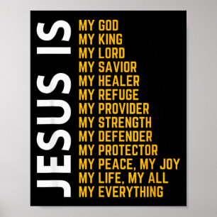 Affiche Jésus est tout pour moi Dieu chrétien Jésus Religi