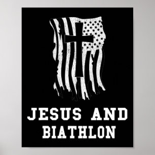 Affiche Jésus Et Biathlon Design Pour Les Biathlètes Chrét