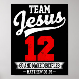 Affiche Jésus Et Équipe De Baseball Jésus Chrétien Matthie