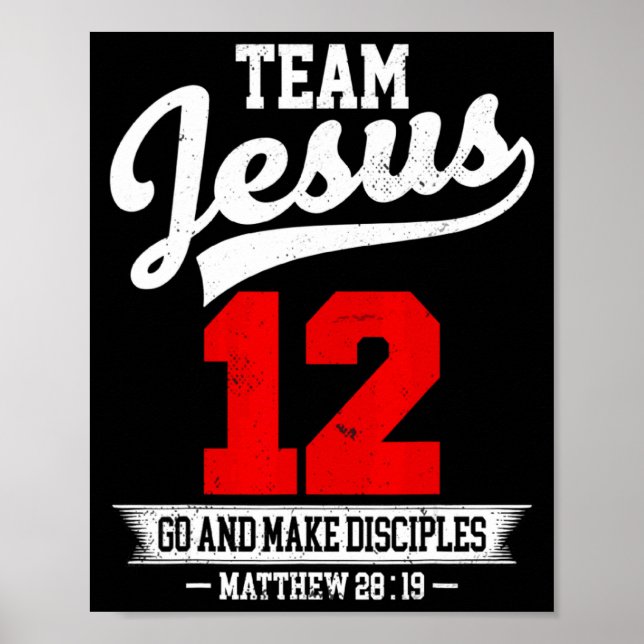 Affiche Jésus Et Équipe De Baseball Jésus Chrétien Matthie (Devant)