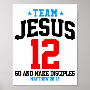 Affiche Jésus Et Équipe De Baseball Jésus Chrétien Matthie