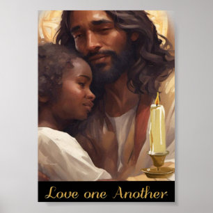 Affiche Jésus et l'enfant Christian Poser