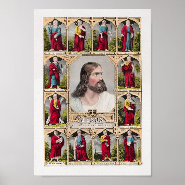 Affiche Jésus et les douze apôtres (Devant)