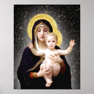 AFFICHE JÉSUS ET MARY IMAGE DÉVOTIONNELLE.