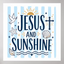 Affiche Jésus et Soleil