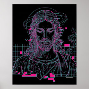 Affiche Jésus Grille Rétro Roi des Rois Apocalypse 19:16