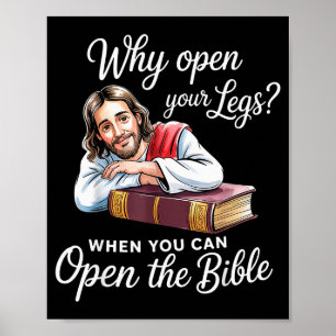Affiche Jésus Groovy Pourquoi Ouvrir Vos Jambes Quand Vous
