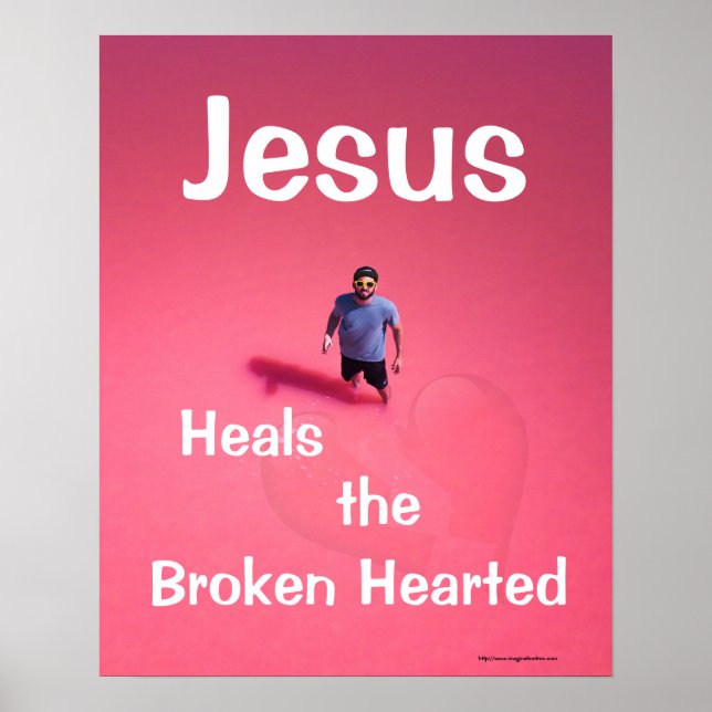Affiche Jésus guérit le coeur brisé (Devant)
