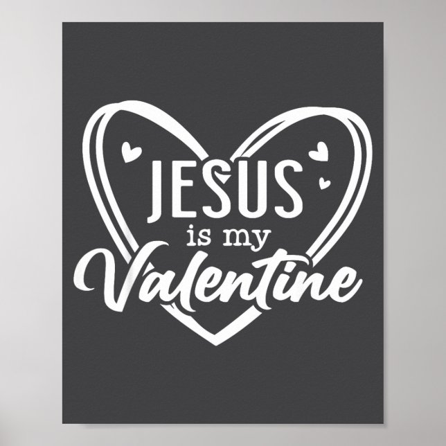 Affiche Jesus Heart Christian Faith Love Valentines Day Me (Devant)