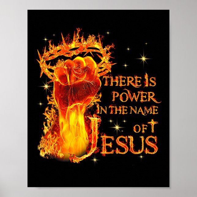 Affiche Jésus Il y a du pouvoir dans le nom de Jésus Chris (Devant)