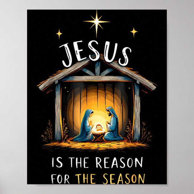 Affiche Jesus Is The Reason For The Season Christmas Xmas  (Devant)