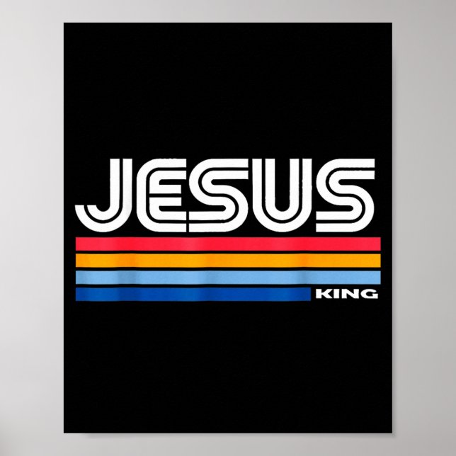 Affiche Jesus King Retro Vintage Design  (Devant)