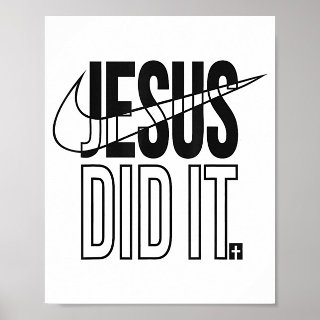 Affiche Jésus l'a fait Croix religieuse chrétienne  (Devant)
