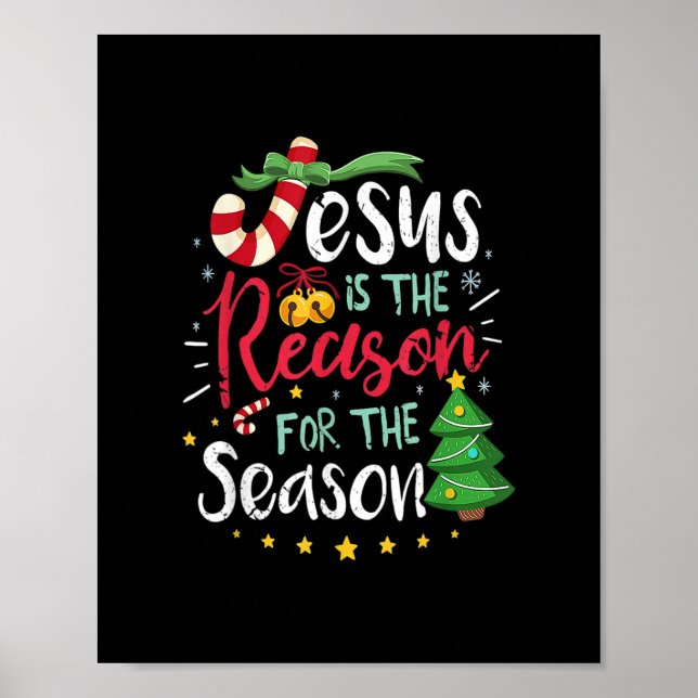 Affiche Jésus La Raison De La Saison Christian Christma (Devant)