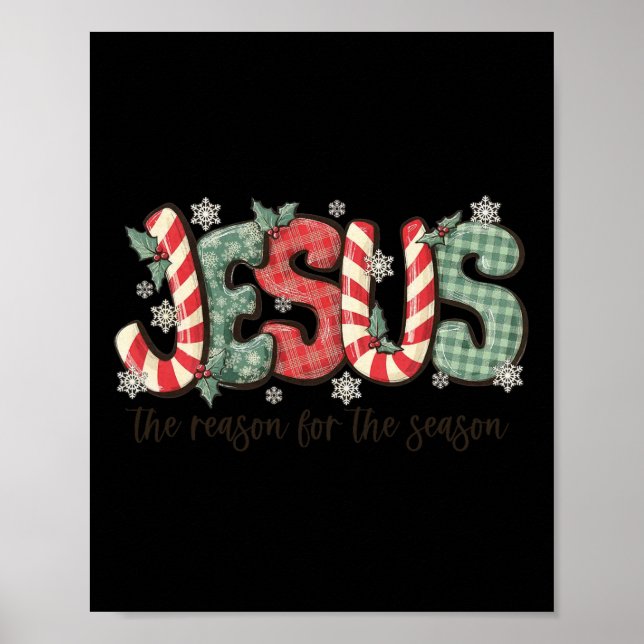 Affiche Jésus La Raison De La Saison Christian Christma (Devant)